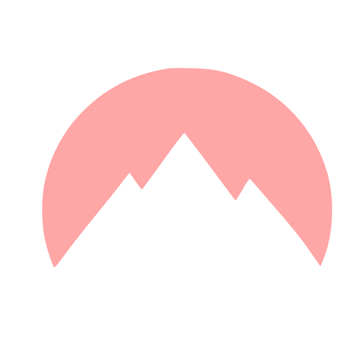Negative Space Mountain Logo #ffa6a6