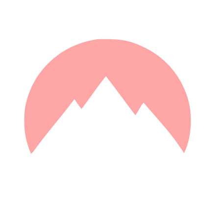 Negative Space Mountain Logo #ffa6a6