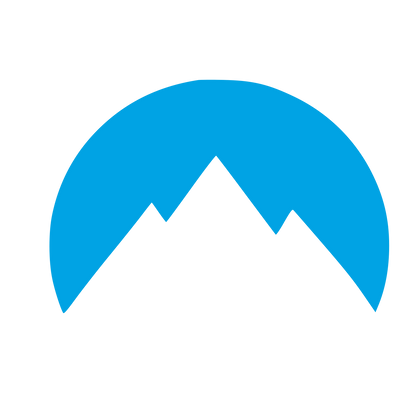 Negative Space Mountain Logo #00a3e4