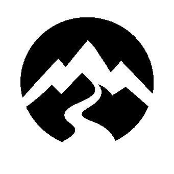 Mountain River Negative Space Logo