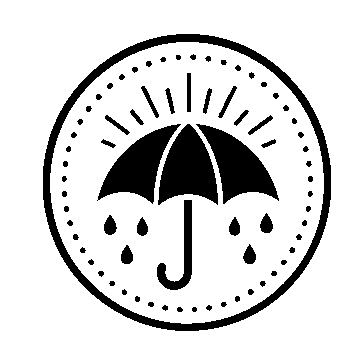 Umbrella Stamp Badge Logo