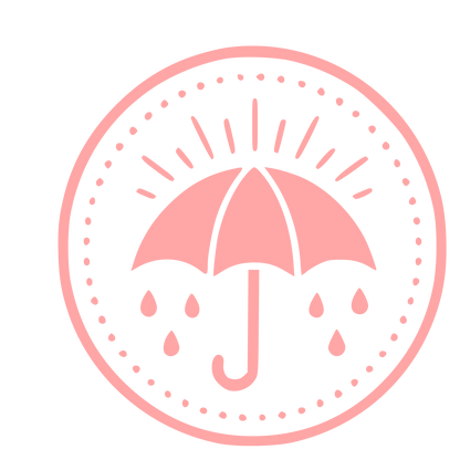 Umbrella Stamp Badge Logo #ffa6a6