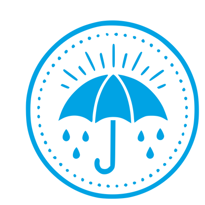 Umbrella Stamp Badge Logo #00a3e4