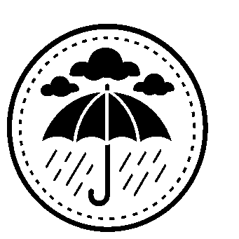 Umbrella Rain Badge Logo