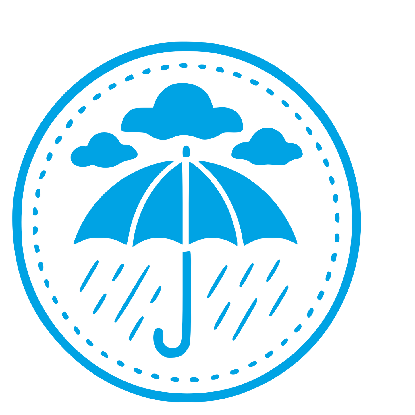 Umbrella Rain Badge Logo #00a3e4