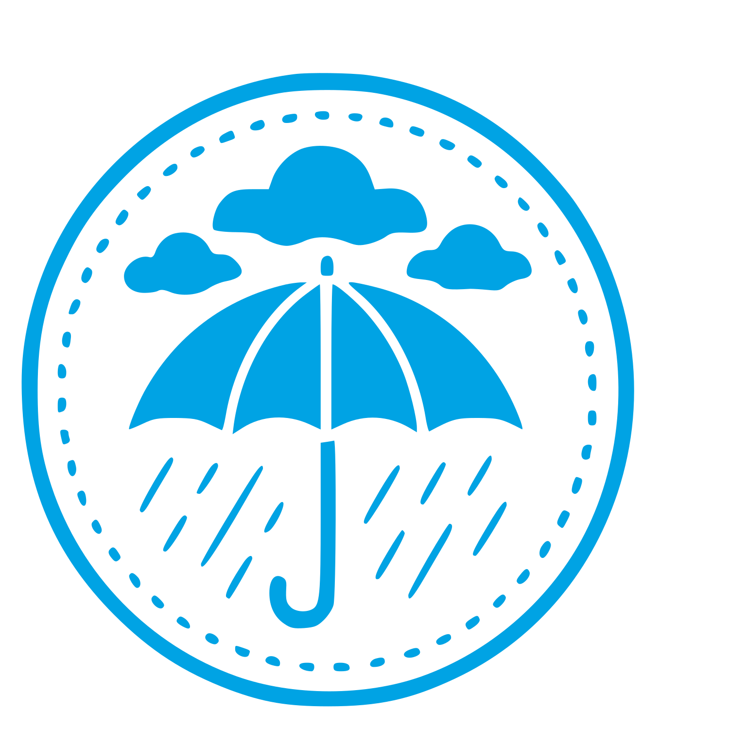 Umbrella Rain Badge Logo #00a3e4
