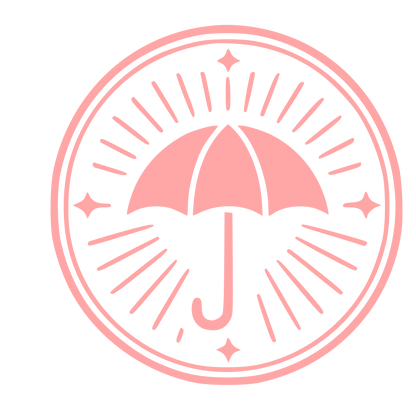 Umbrella Stamp Badge Logo #ffa6a6