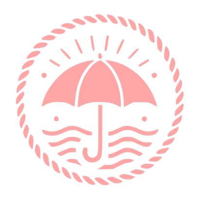 Umbrella Stamp Badge Logo #ffa6a6