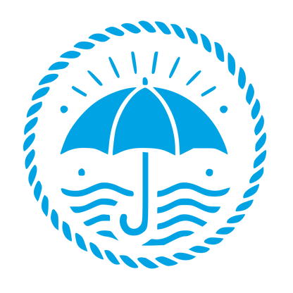 Umbrella Stamp Badge Logo #00a3e4