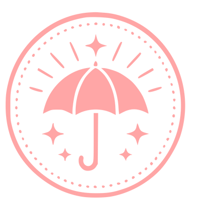 Umbrella Stamp Badge Logo #ffa6a6