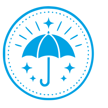 Umbrella Stamp Badge Logo #00a3e4