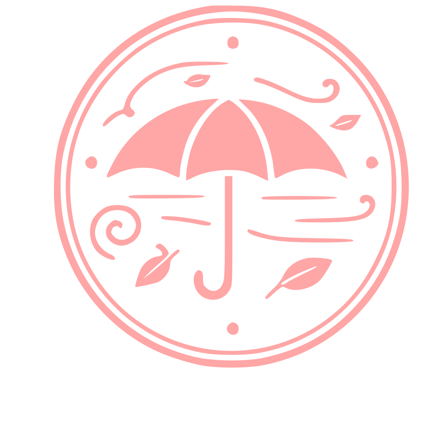 Umbrella Storm Badge Logo #ffa6a6