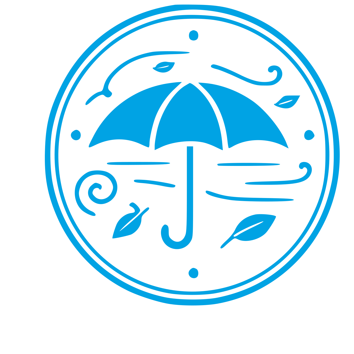 Umbrella Storm Badge Logo #00a3e4