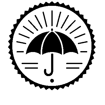 Umbrella Stamp Badge Logo