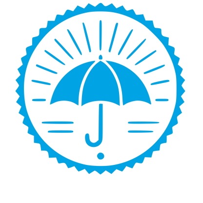 Umbrella Stamp Badge Logo #00a3e4