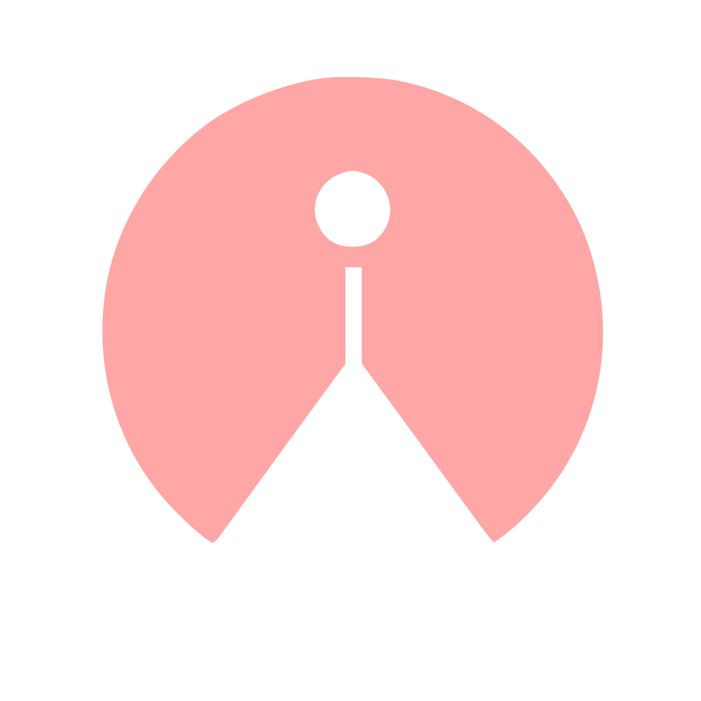 Incense Smoke Circle Logo #ffa6a6