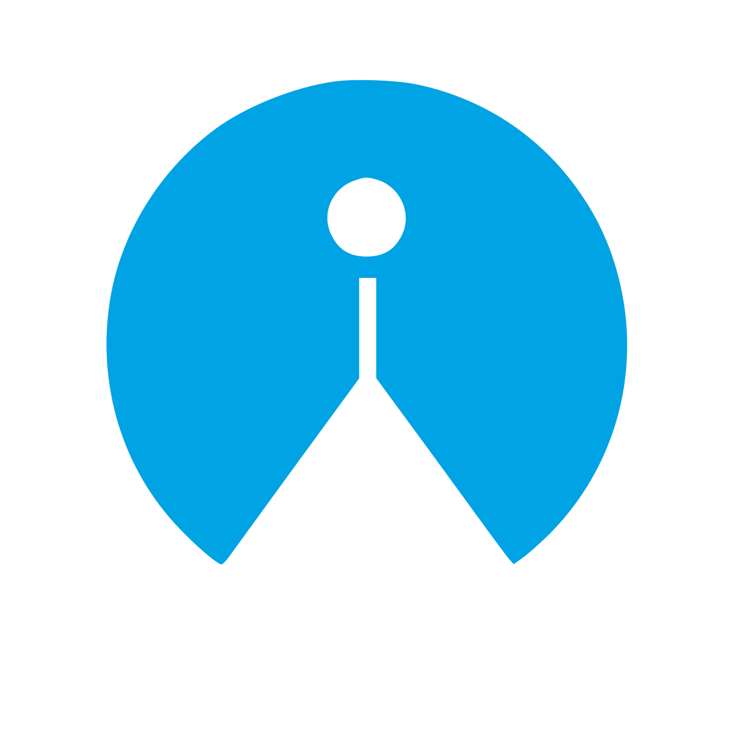 Incense Smoke Circle Logo #00a3e4