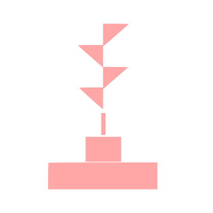 Bauhaus Incense Holder Logo #ffa6a6