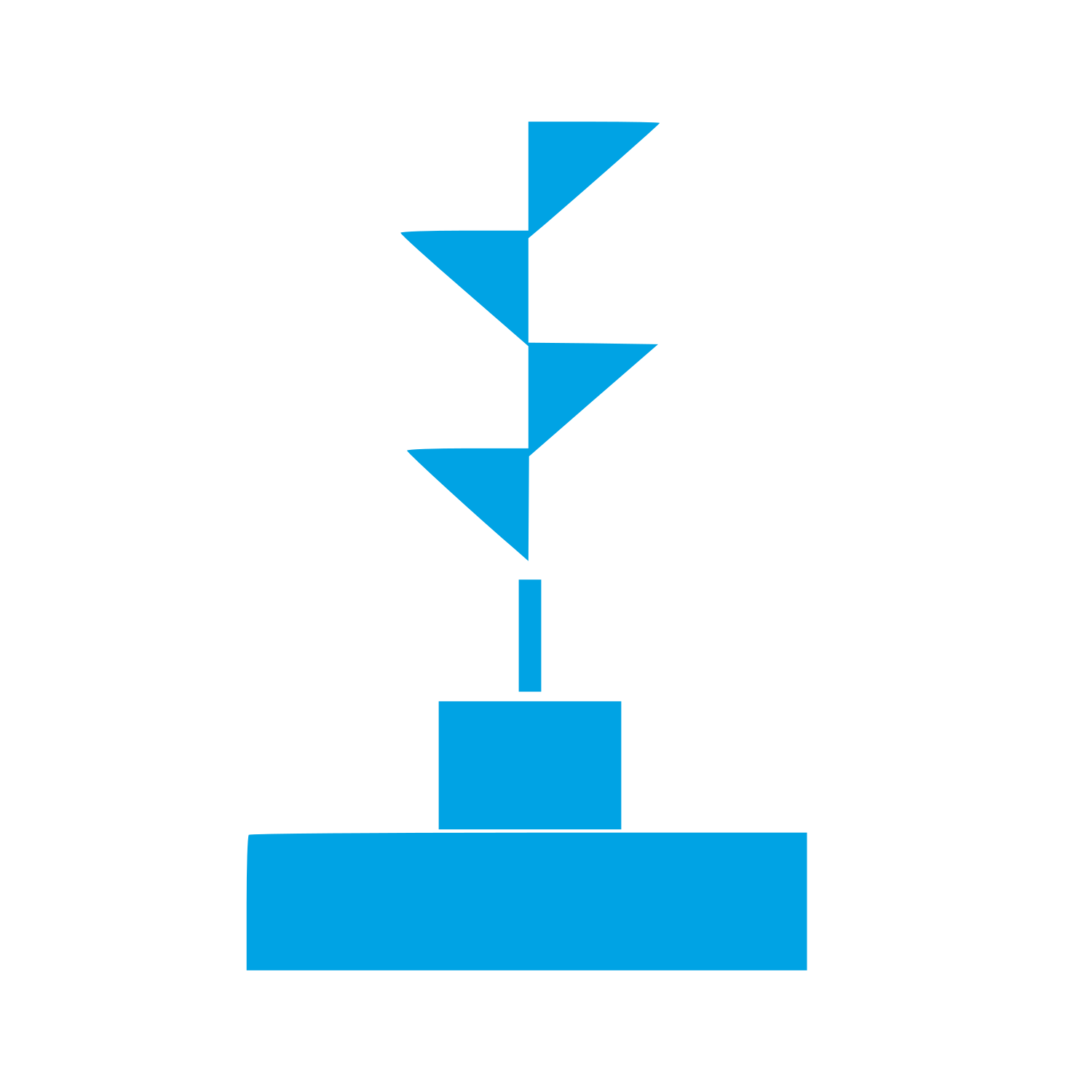 Bauhaus Incense Holder Logo #00a3e4