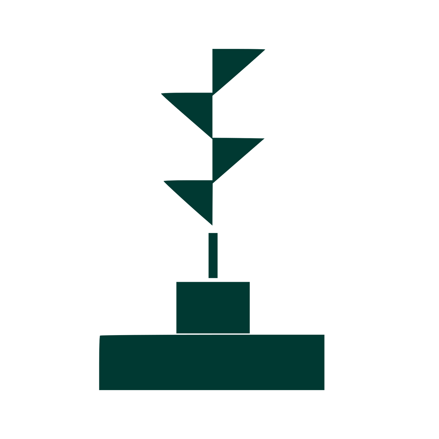 Bauhaus Incense Holder Logo #003932