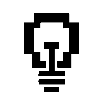 Pixel Light Bulb Logo