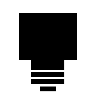 Brutalist Light Bulb Logo