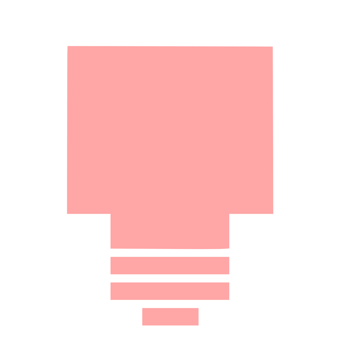 Brutalist Light Bulb Logo #ffa6a6