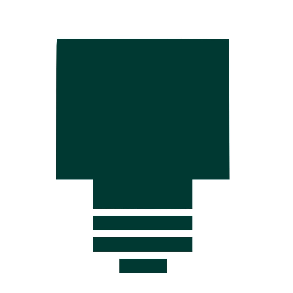 Brutalist Light Bulb Logo #003932