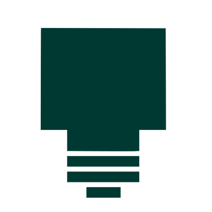Brutalist Light Bulb Logo #003932