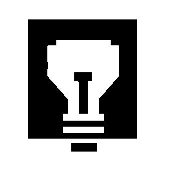 Pixel Brutalist Light Bulb Logo