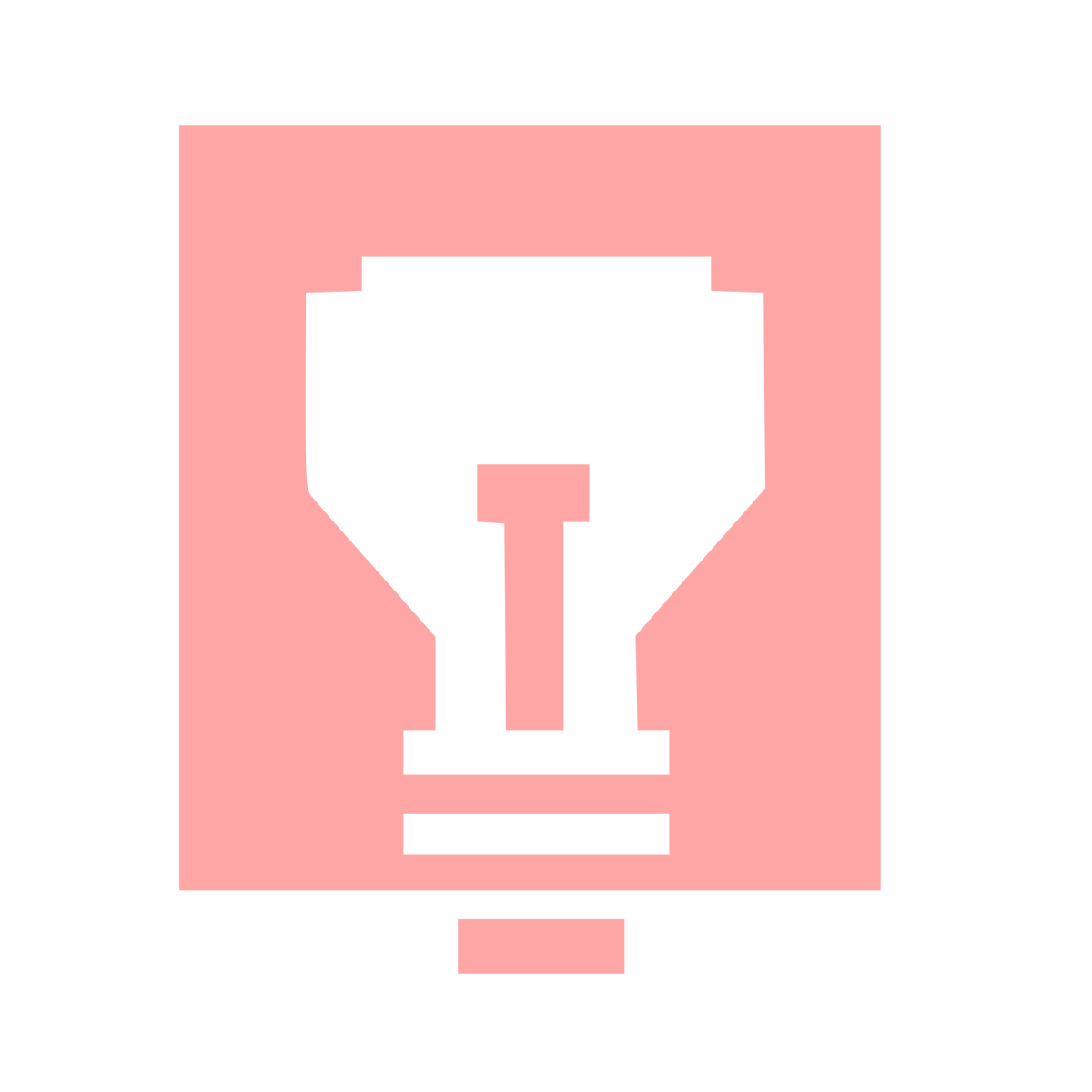 Pixel Brutalist Light Bulb Logo #ffa6a6