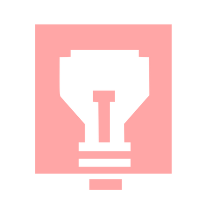 Pixel Brutalist Light Bulb Logo #ffa6a6