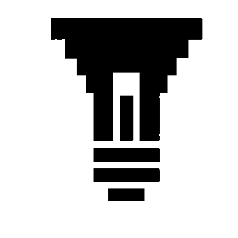 Brutalist Light Bulb Logo