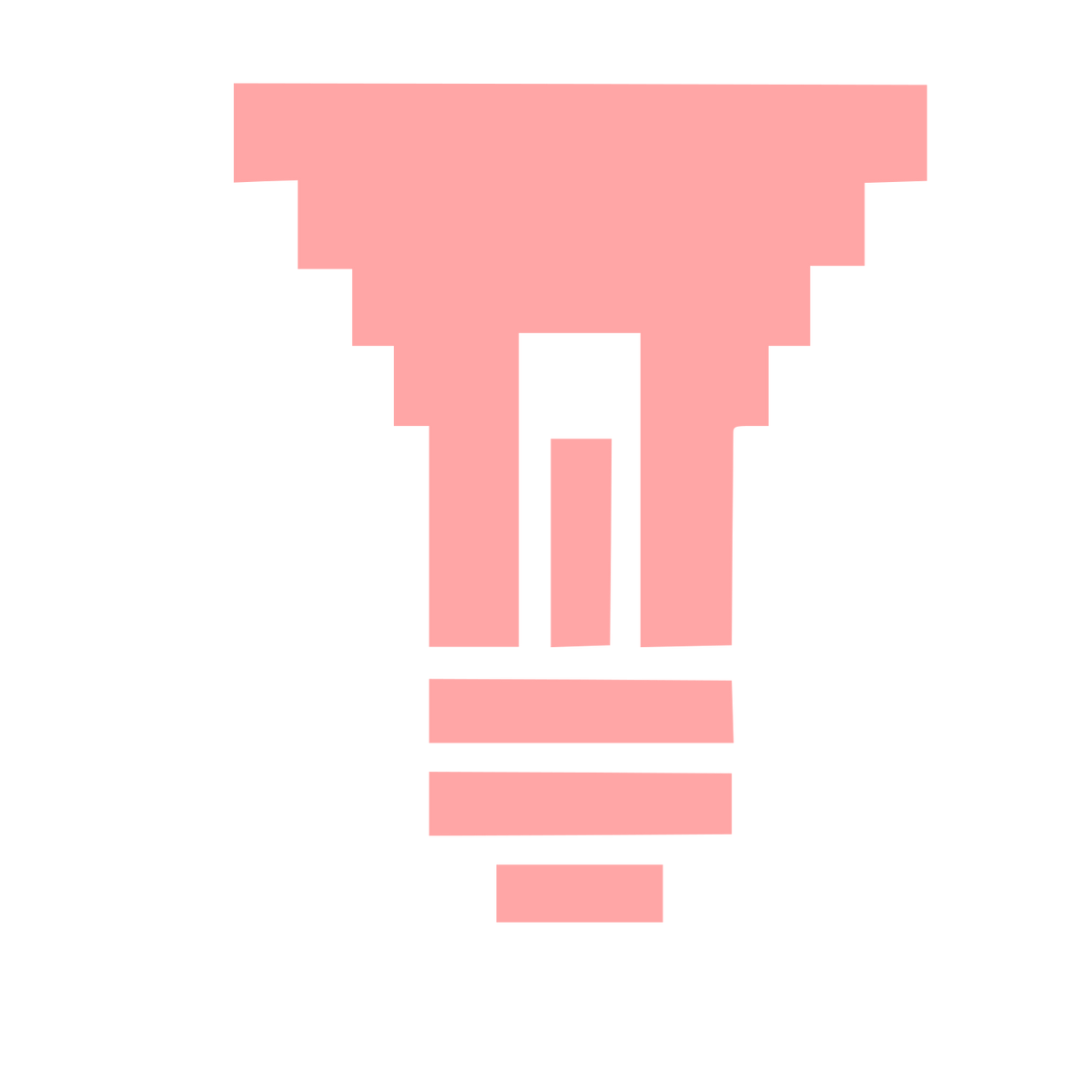 Brutalist Light Bulb Logo #ffa6a6