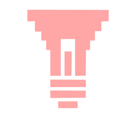 Brutalist Light Bulb Logo #ffa6a6
