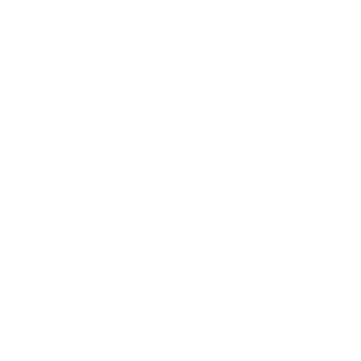 Brutalist Light Bulb Logo #ffffff