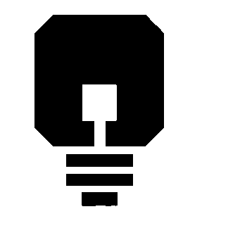 Brutalist Light Bulb Logo