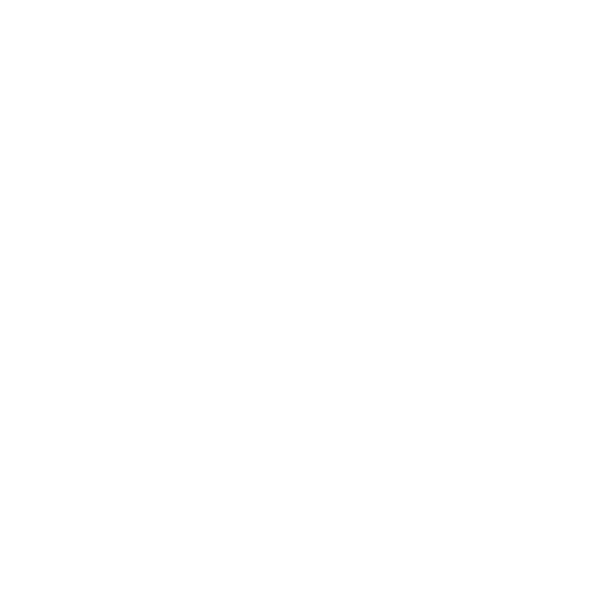 Brutalist Light Bulb Logo #ffffff