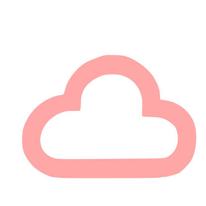 Hand-Drawn Cloud Logo #ffa6a6