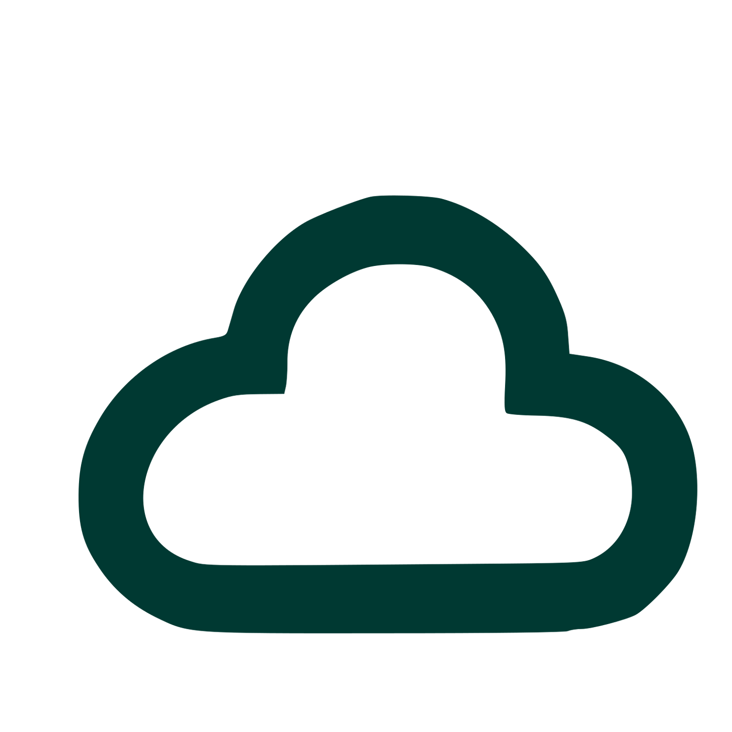 Hand-Drawn Cloud Logo #003932