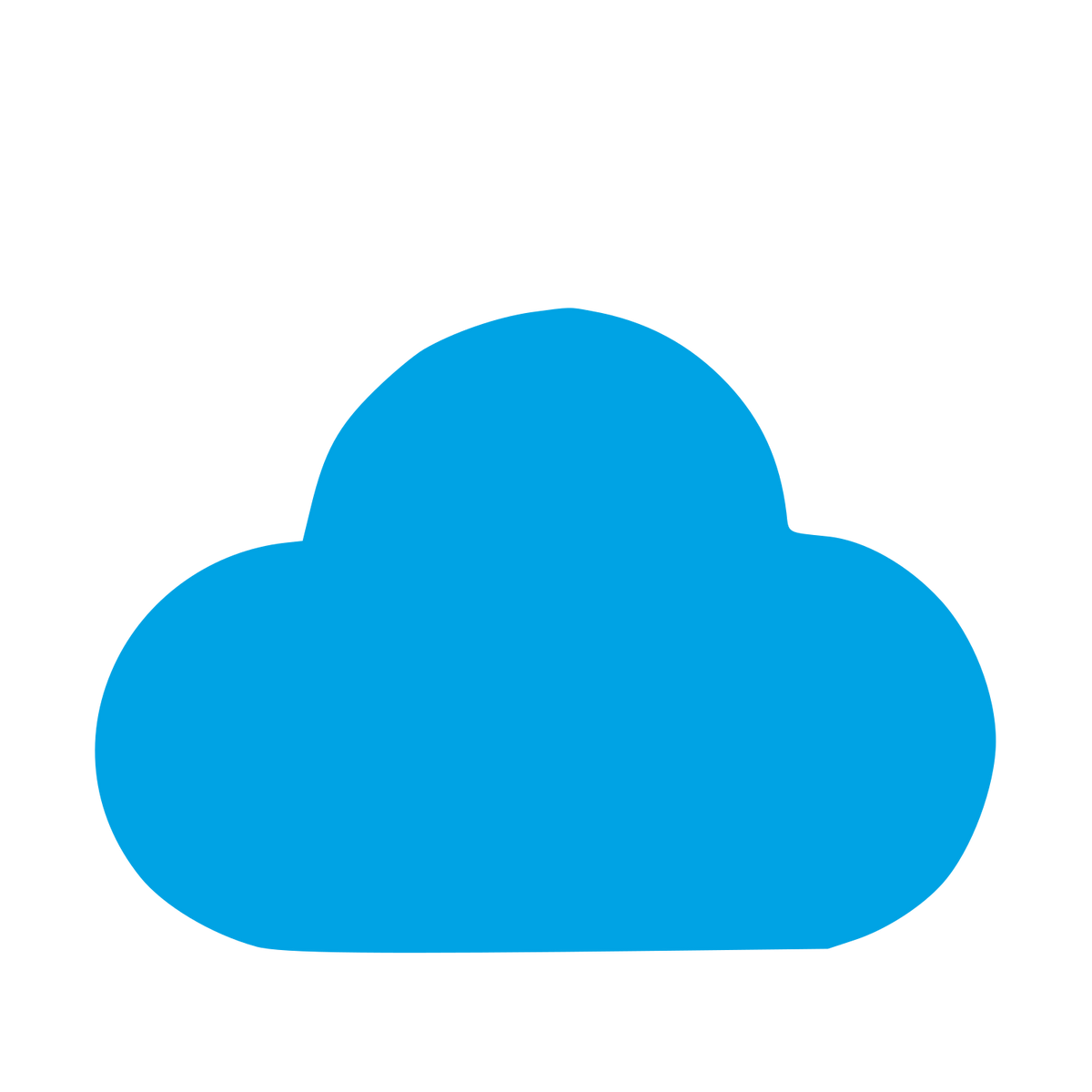 Cloud Shape Logo #00a3e4