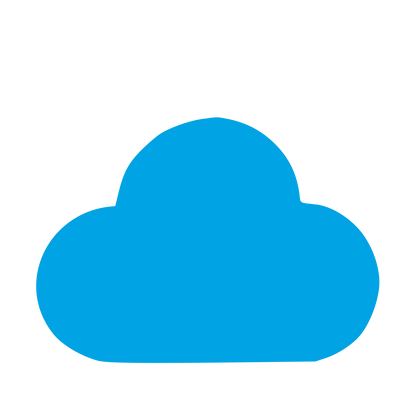 Cloud Shape Logo #00a3e4