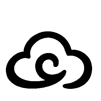 Hand-Drawn Cloud Swirl Logo