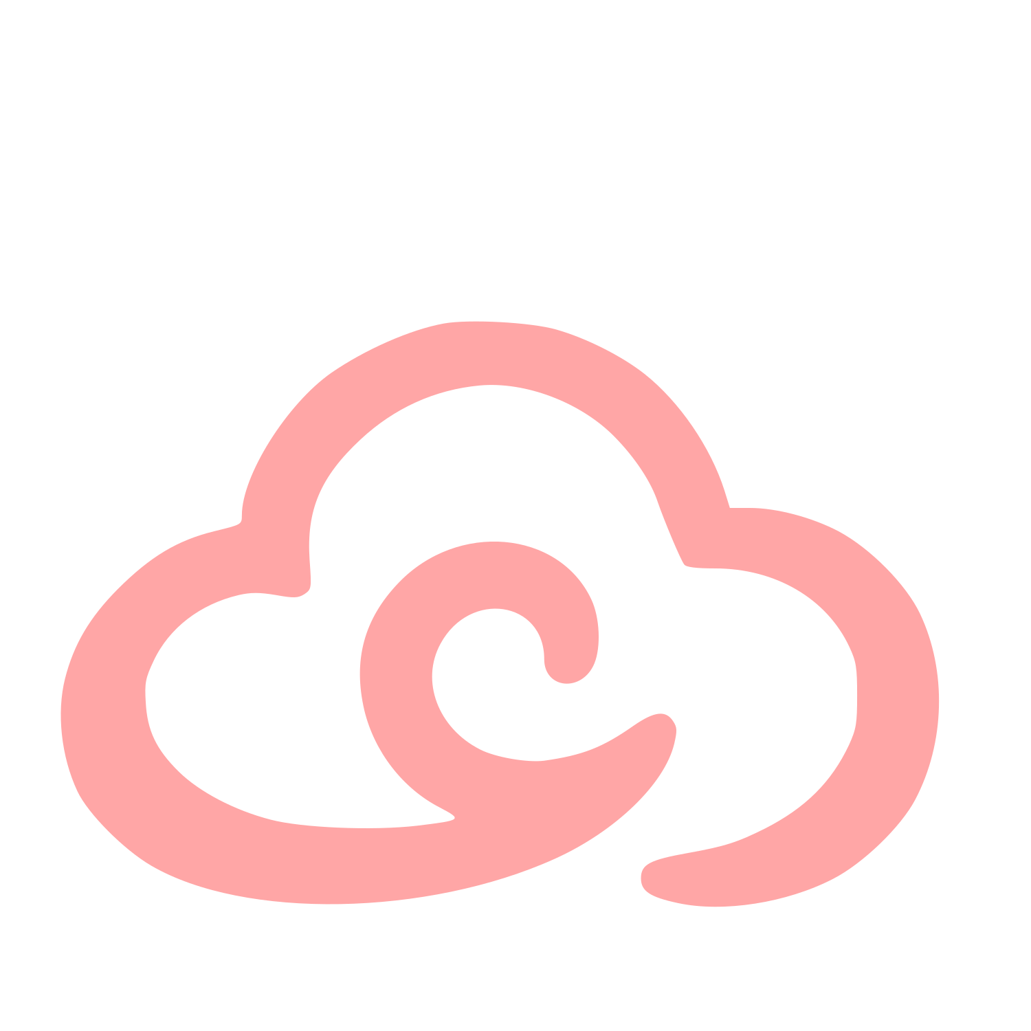 Hand-Drawn Cloud Swirl Logo #ffa6a6