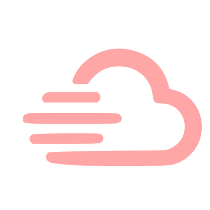Windy Cloud Hand-Drawn Logo #ffa6a6