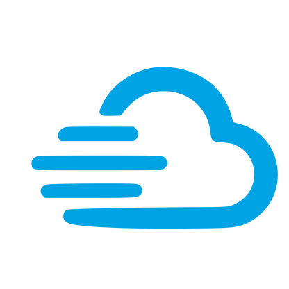 Windy Cloud Hand-Drawn Logo #00a3e4