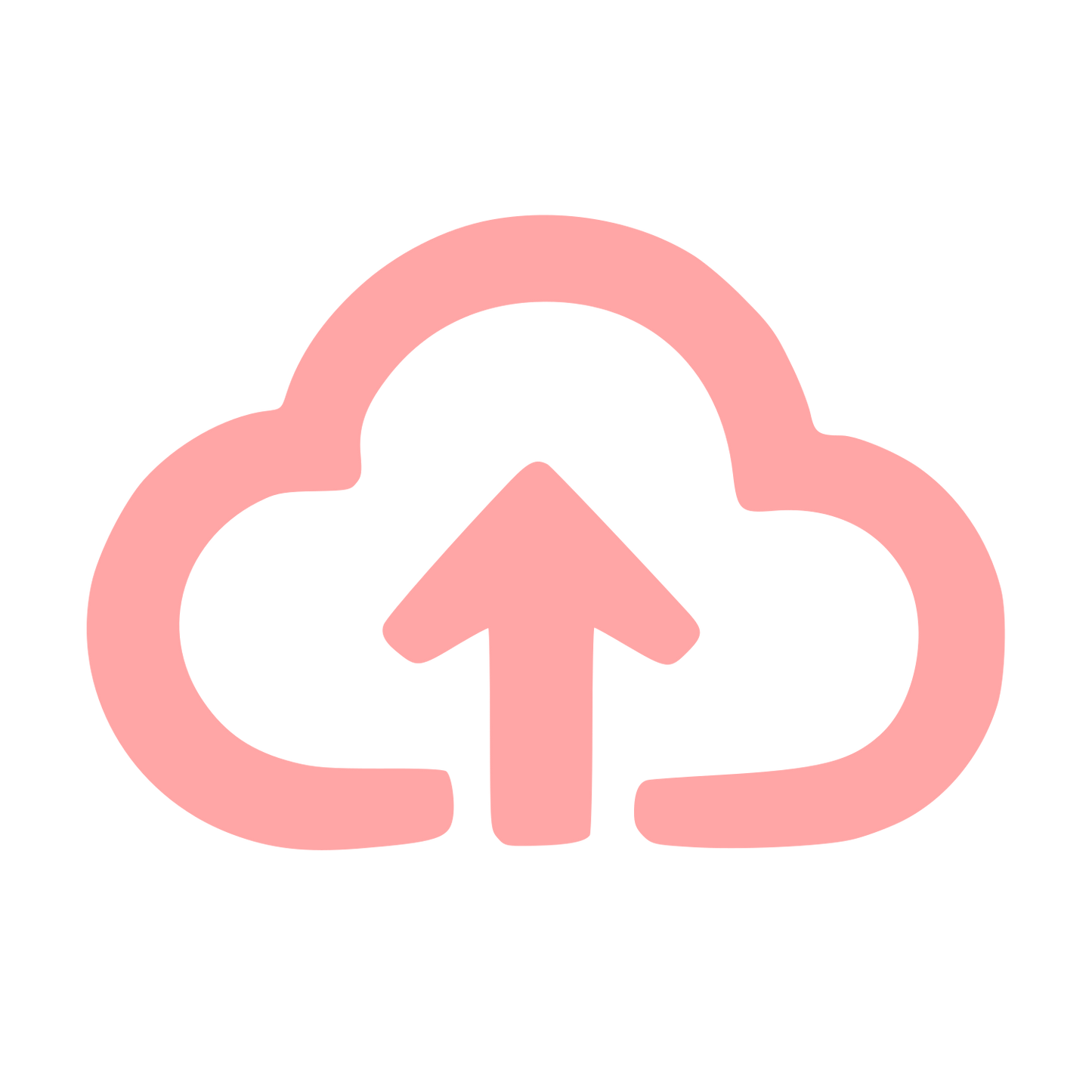 Cloud Upload Arrow Logo #ffa6a6