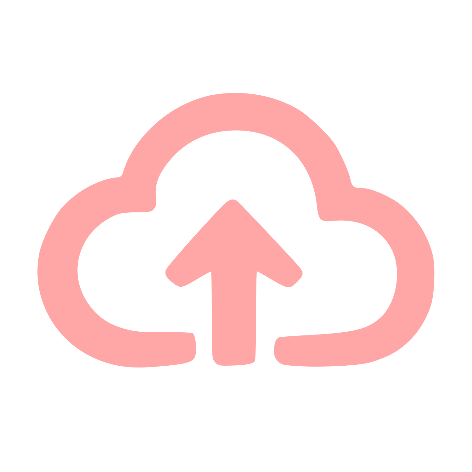 Cloud Upload Arrow Logo #ffa6a6
