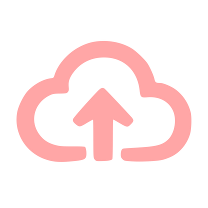 Cloud Upload Arrow Logo #ffa6a6