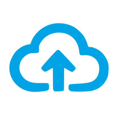 Cloud Upload Arrow Logo #00a3e4